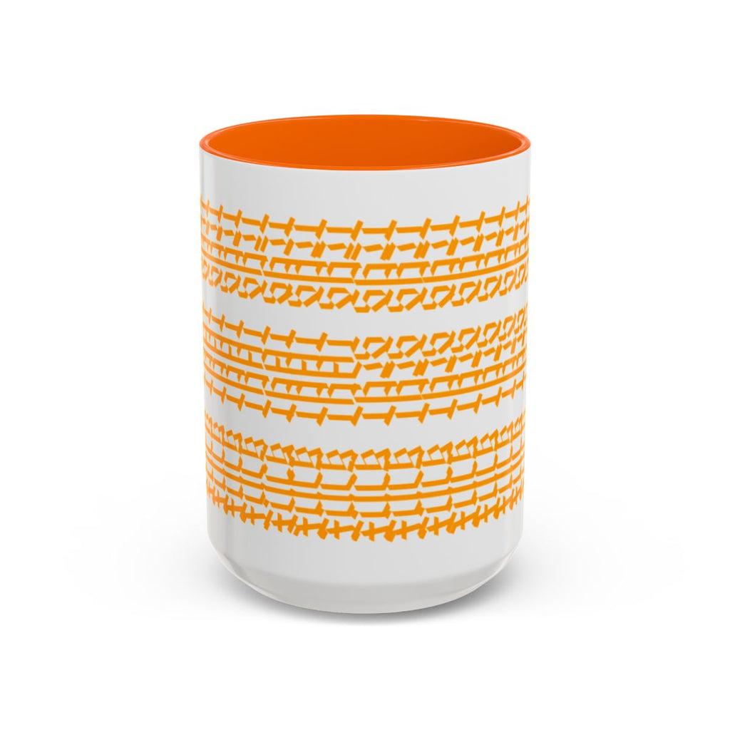 Humorous "Hidden Message" Color Accent Coffee Mug (15oz), Multiple Color Combinations