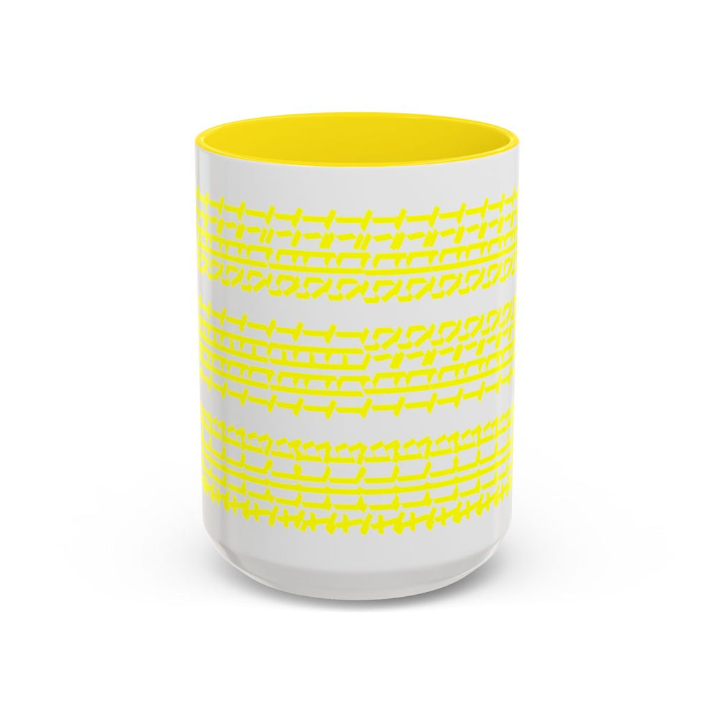 Humorous "Hidden Message" Color Accent Coffee Mug (15oz), Multiple Color Combinations