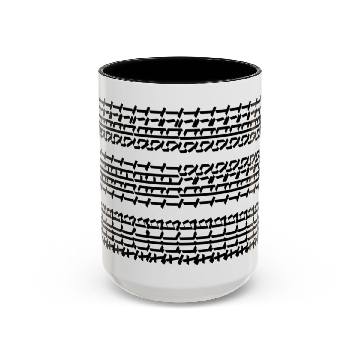 Humorous Hidden Message Color Accent Coffee Mug (15oz), Black Text