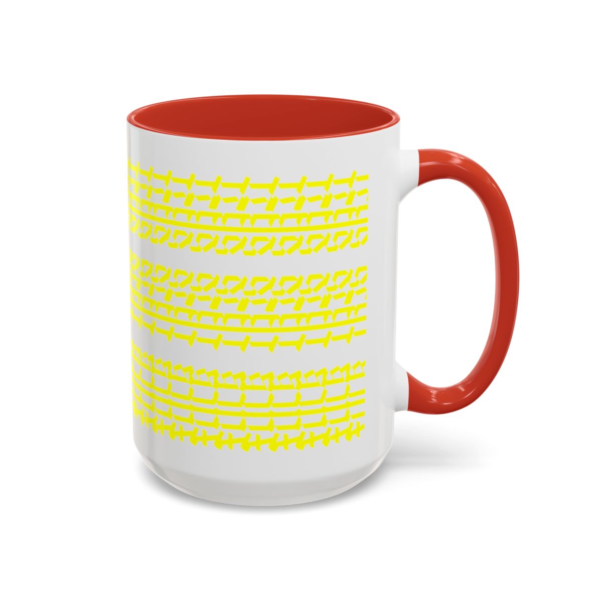 Humorous Hidden Message Color Accent Coffee Mug (15oz), Yellow Text