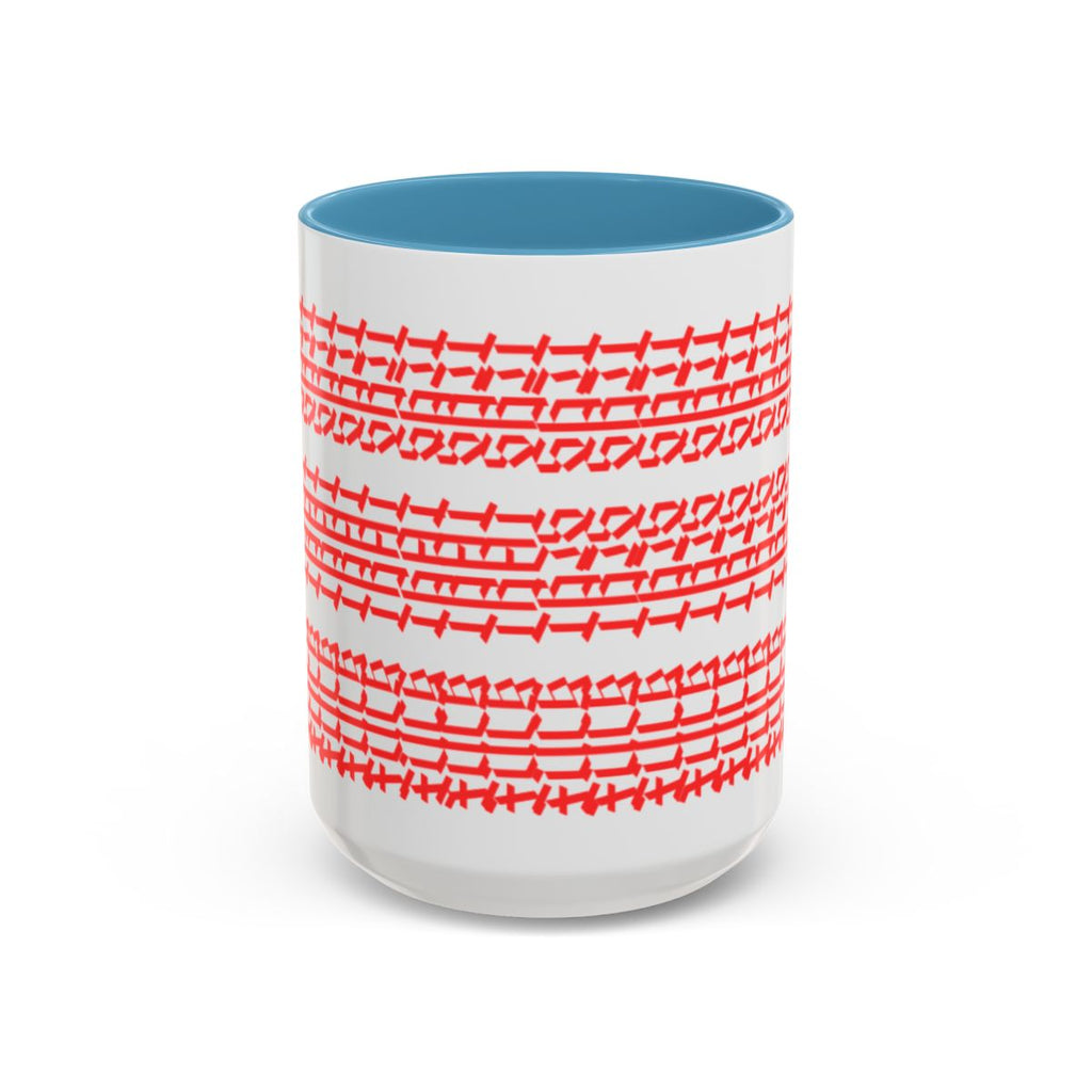 Humorous "Hidden Message" Color Accent Coffee Mug (15oz), Multiple Color Combinations