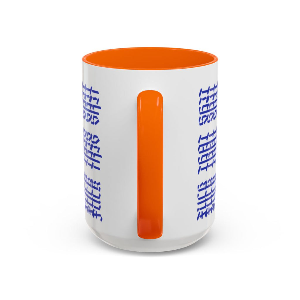 Humorous Hidden Message Color Accent Coffee Mug (15oz), Blue Text