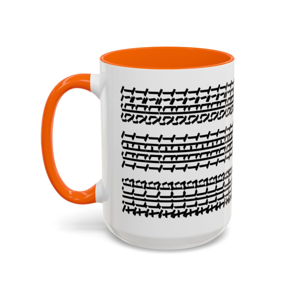 Humorous Hidden Message Color Accent Coffee Mug (15oz), Black Text