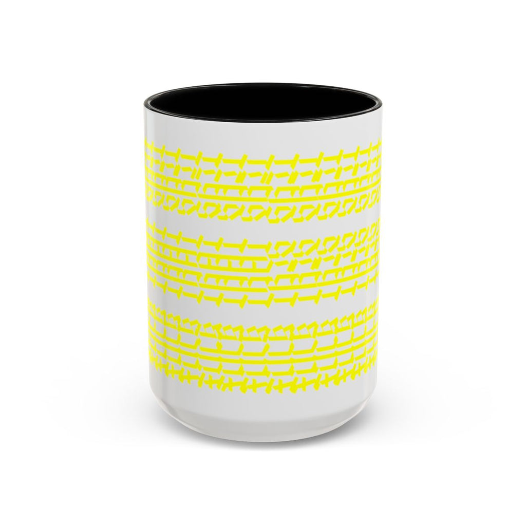 Humorous Hidden Message Color Accent Coffee Mug (15oz), Yellow Text