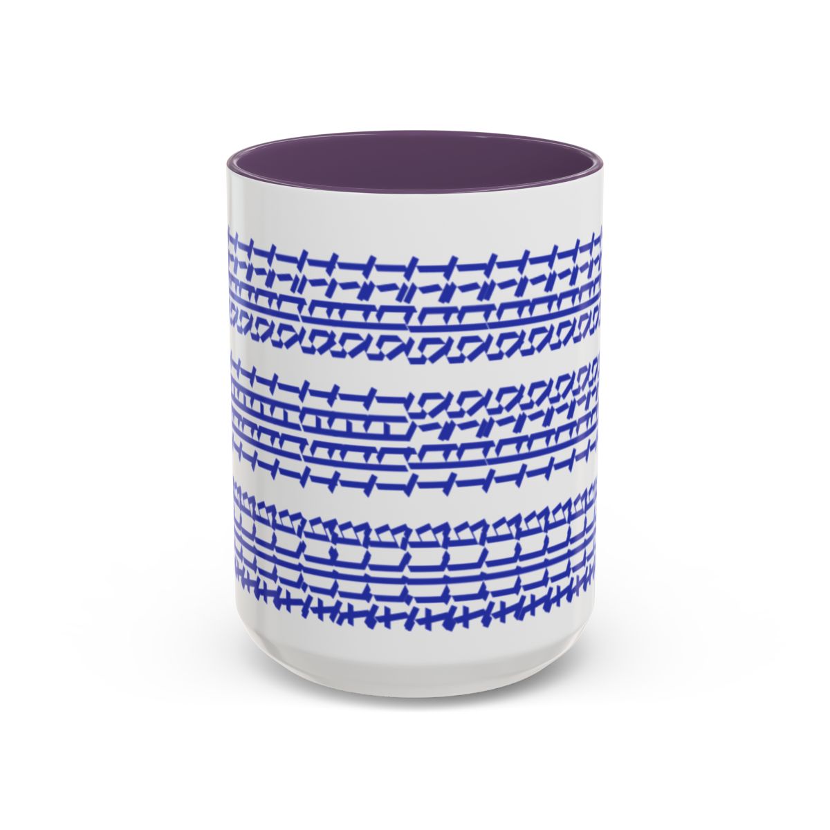 Humorous Hidden Message Color Accent Coffee Mug (15oz), Blue Text
