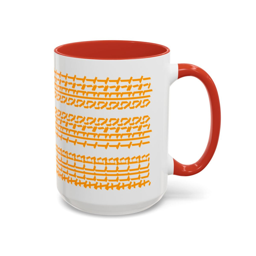 Humorous Hidden Message Color Accent Coffee Mug (15oz), Orange text
