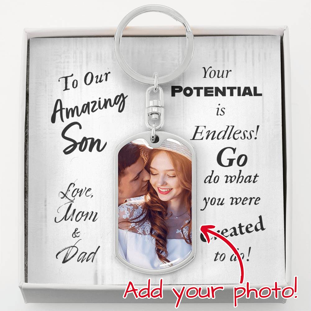 Luxury Personalized Dog Tag Keychain