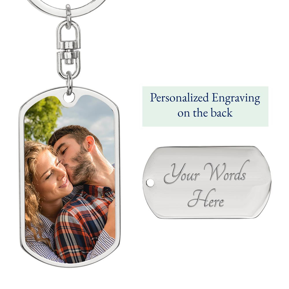 Luxury Personalized Dog Tag Keychain