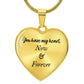 Infinite Moments Engraved Heart Pendant Necklace