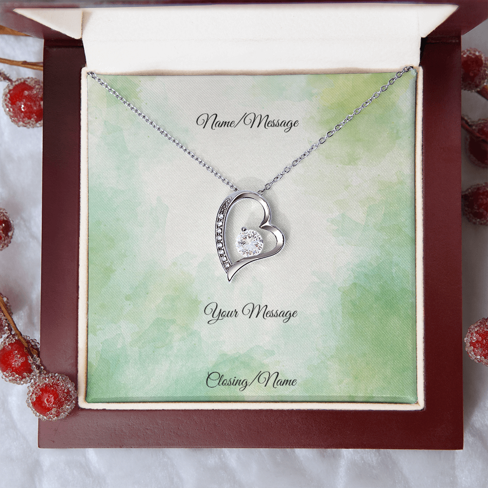 Eternal Embrace: Elegant Heart- Shaped “Forever Love” Necklace - Perfect Gift for Her