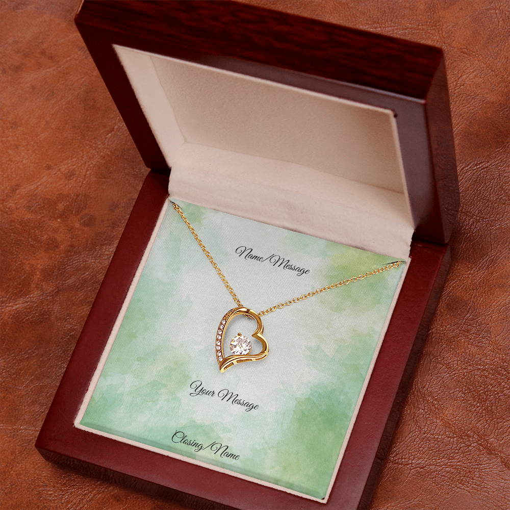 Eternal Embrace: Elegant Heart- Shaped “Forever Love” Necklace - Perfect Gift for Her