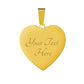Heartfelt Elegance: Personalized Heart Pendant Bangle Bracelet