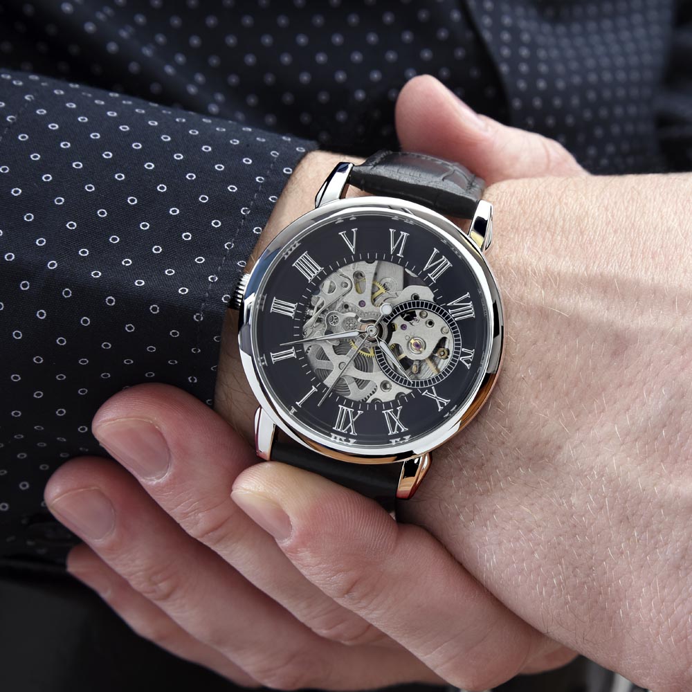 Elegant Men's Openwork Watch - Precision Craftsmanship and Timeless Style
