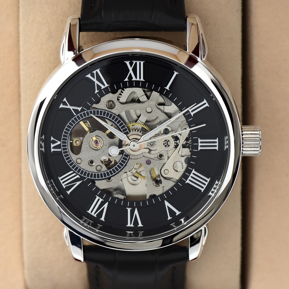 Elegant Men's Openwork Watch - Precision Craftsmanship and Timeless Style