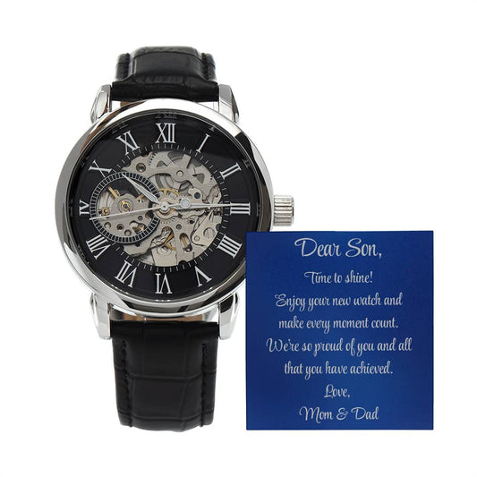 Elegant Men's Openwork Watch - Precision Craftsmanship and Timeless Style