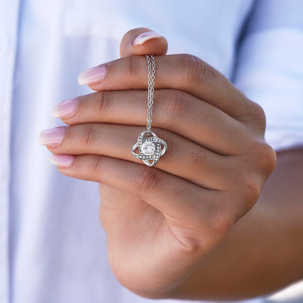 "Forever Entwined: A Symbol of Unending Love" Necklace with Personalized Message Card