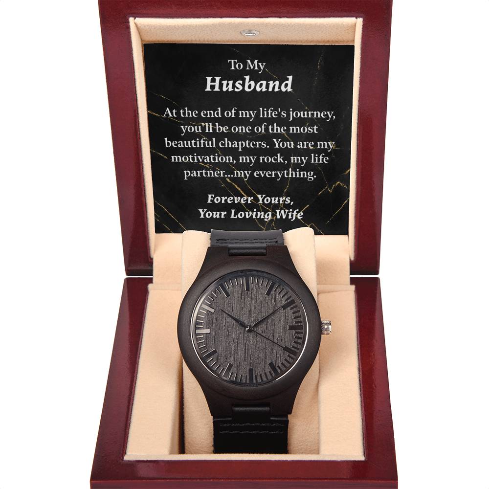Rustic Charm: Wooden Timepiece with Premium Leather Strap