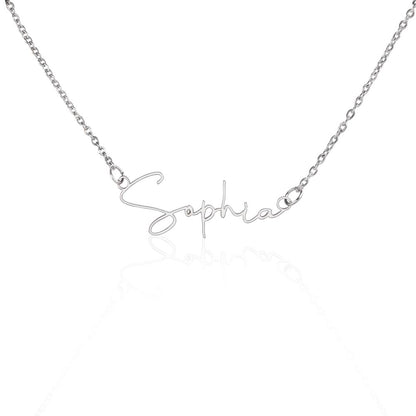 Custom Signature Style Name Necklace w/o Message Card