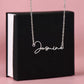 Custom Signature Style Name Necklace w/o Message Card