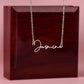 Custom Signature Style Name Necklace w/o Message Card