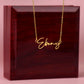 Custom Signature Style Name Necklace w/o Message Card