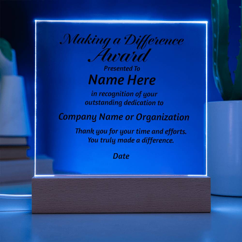 Custom Acrylic Plaque: Personalized Elegance for Every Occasion