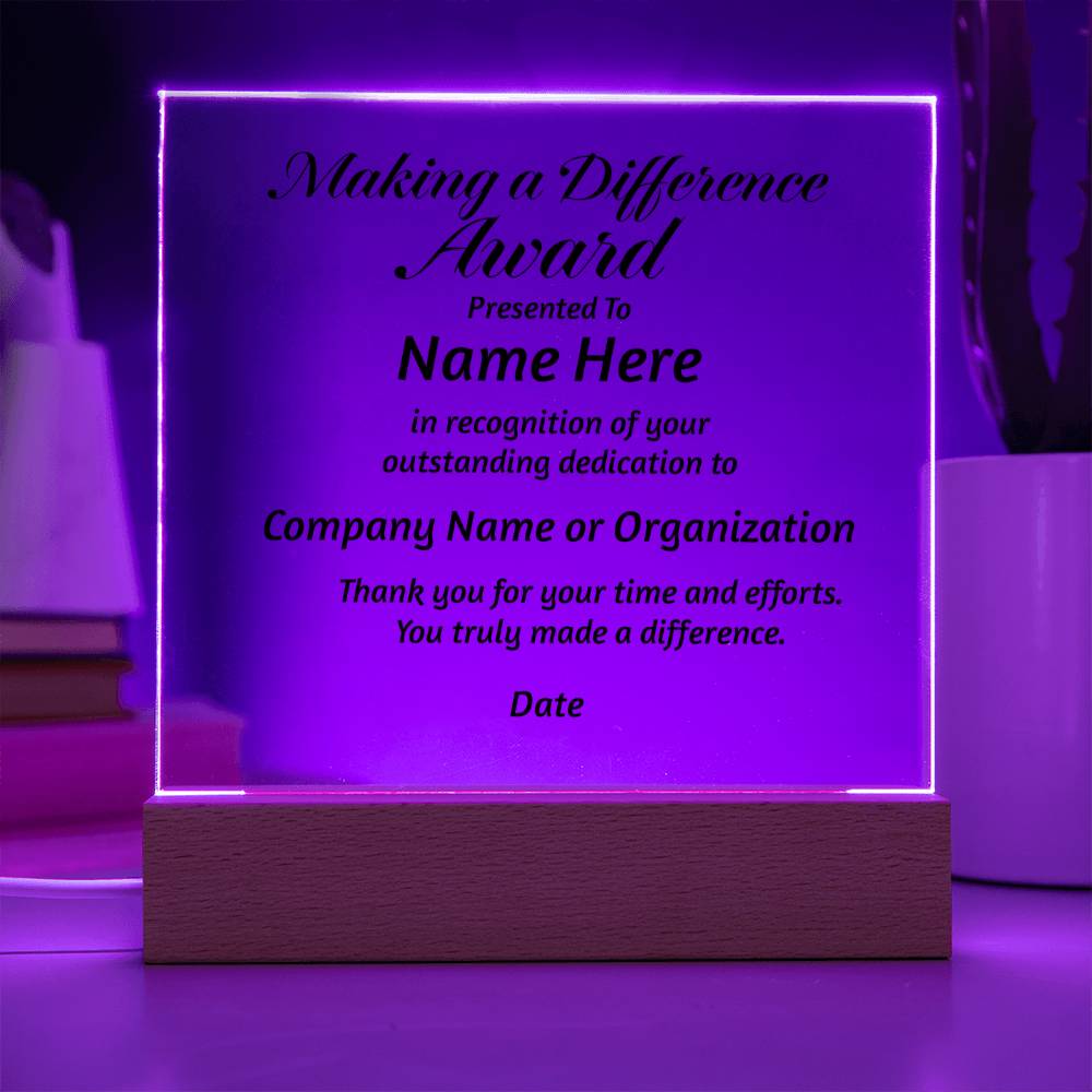 Custom Acrylic Plaque: Personalized Elegance for Every Occasion