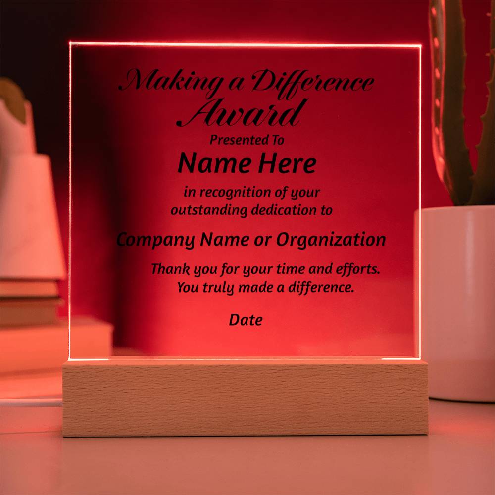 Custom Acrylic Plaque: Personalized Elegance for Every Occasion