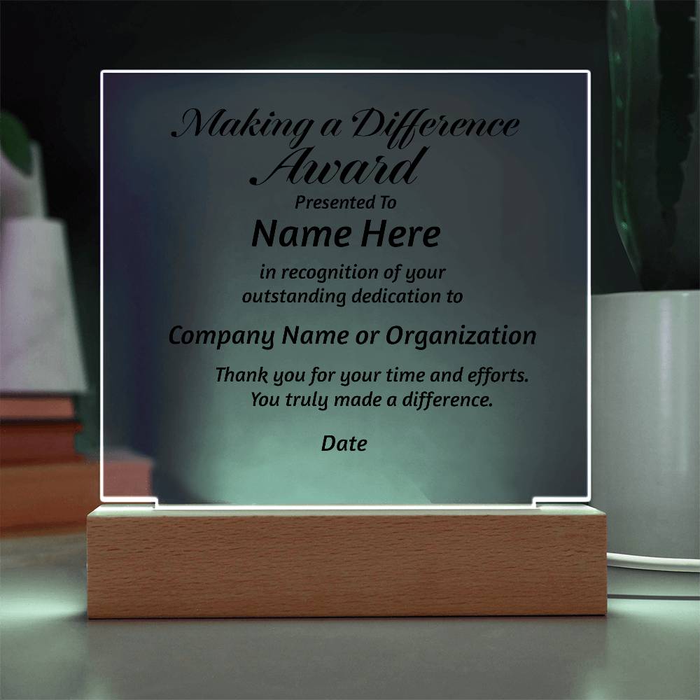 Custom Acrylic Plaque: Personalized Elegance for Every Occasion