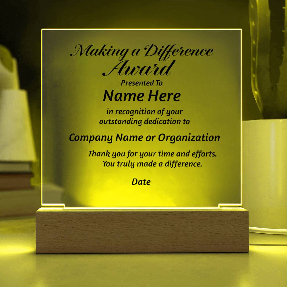 Custom Acrylic Plaque: Personalized Elegance for Every Occasion