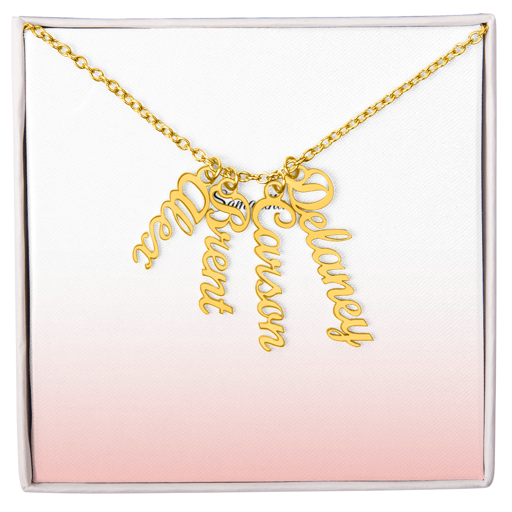 Elegant Custom Vertical Name Necklace