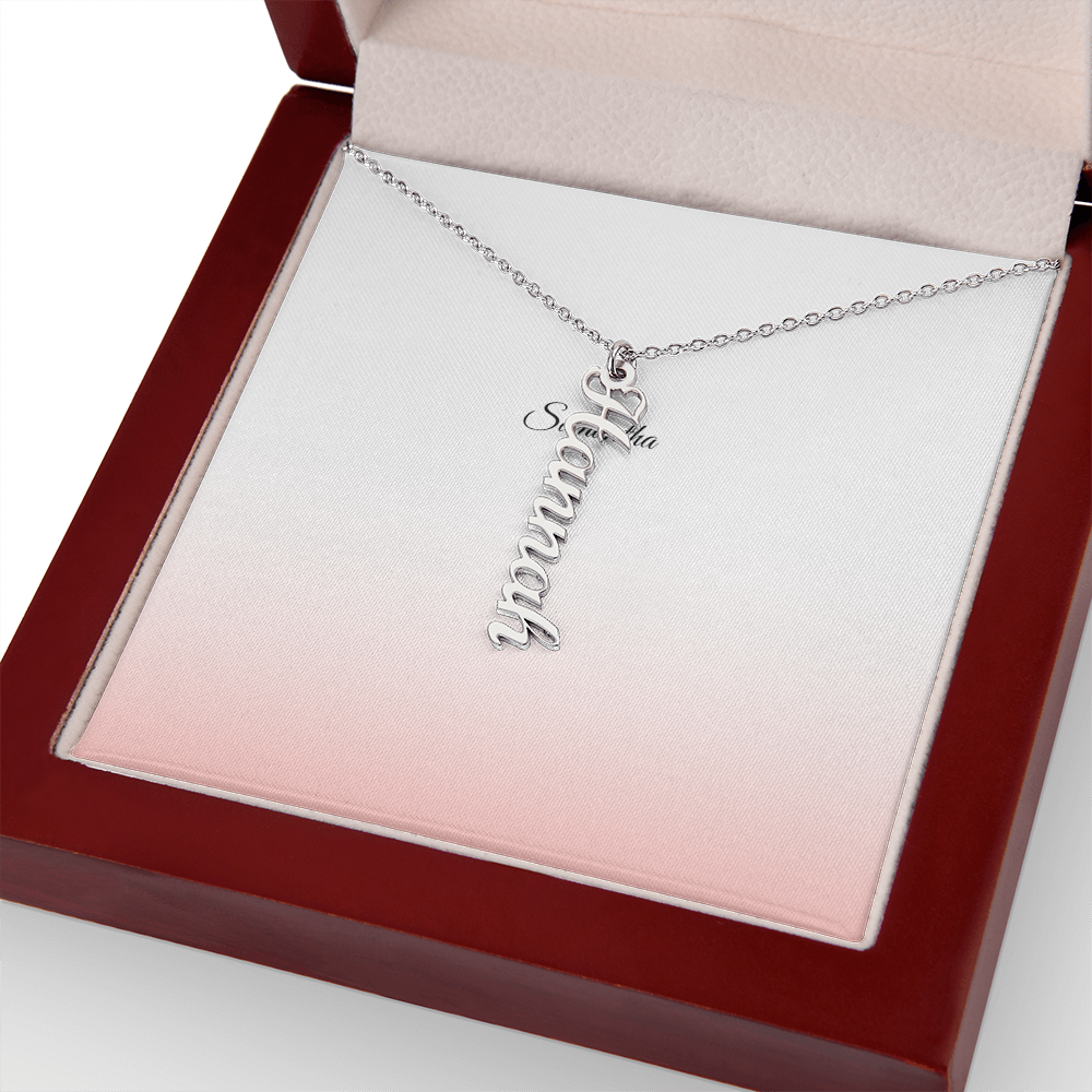 Elegant Custom Vertical Name Necklace