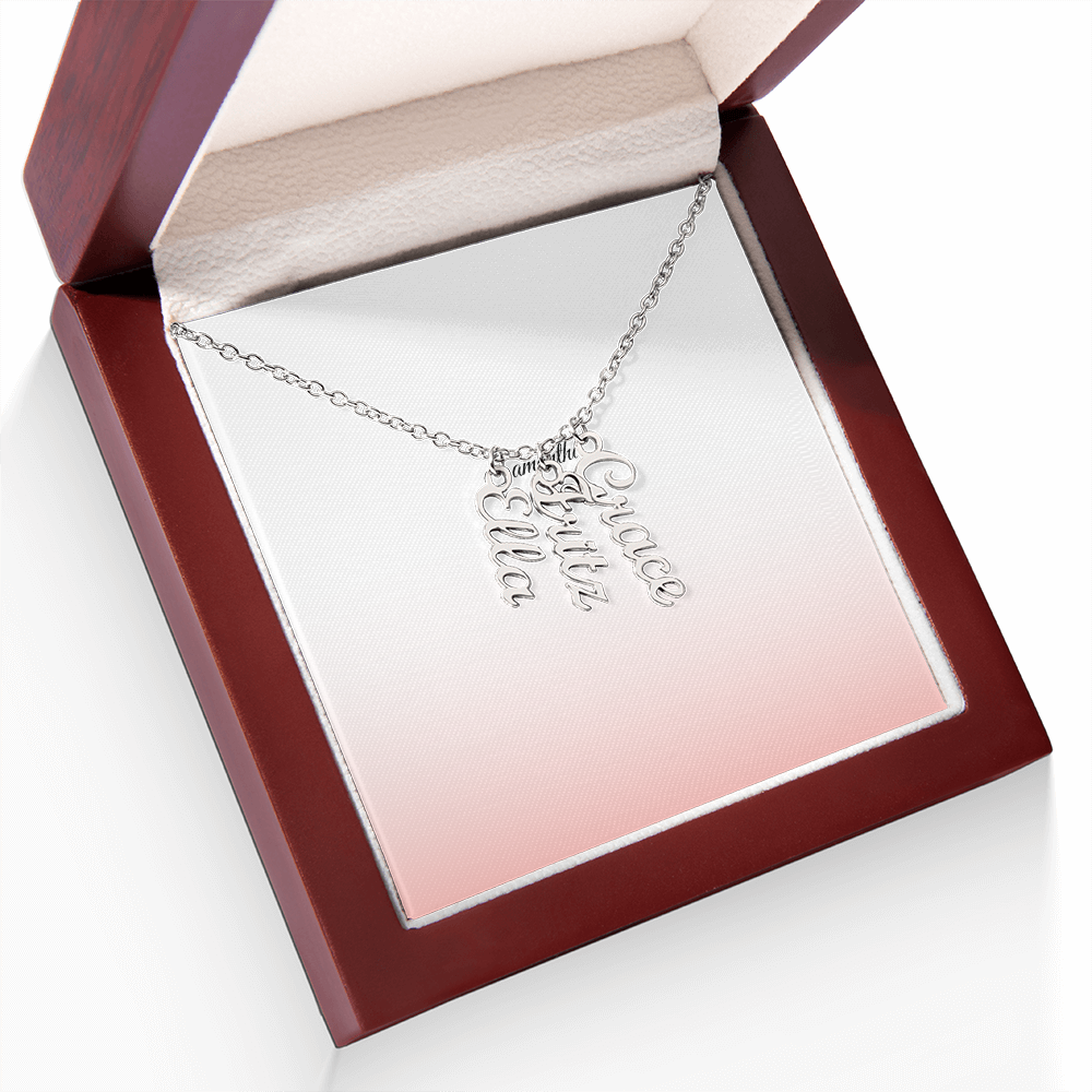 Elegant Custom Vertical Name Necklace