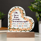 “Heart of Our Family” Personalized Heart Acrylic LED Plaque