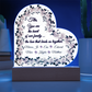 “Heart of Our Family” Personalized Heart Acrylic LED Plaque