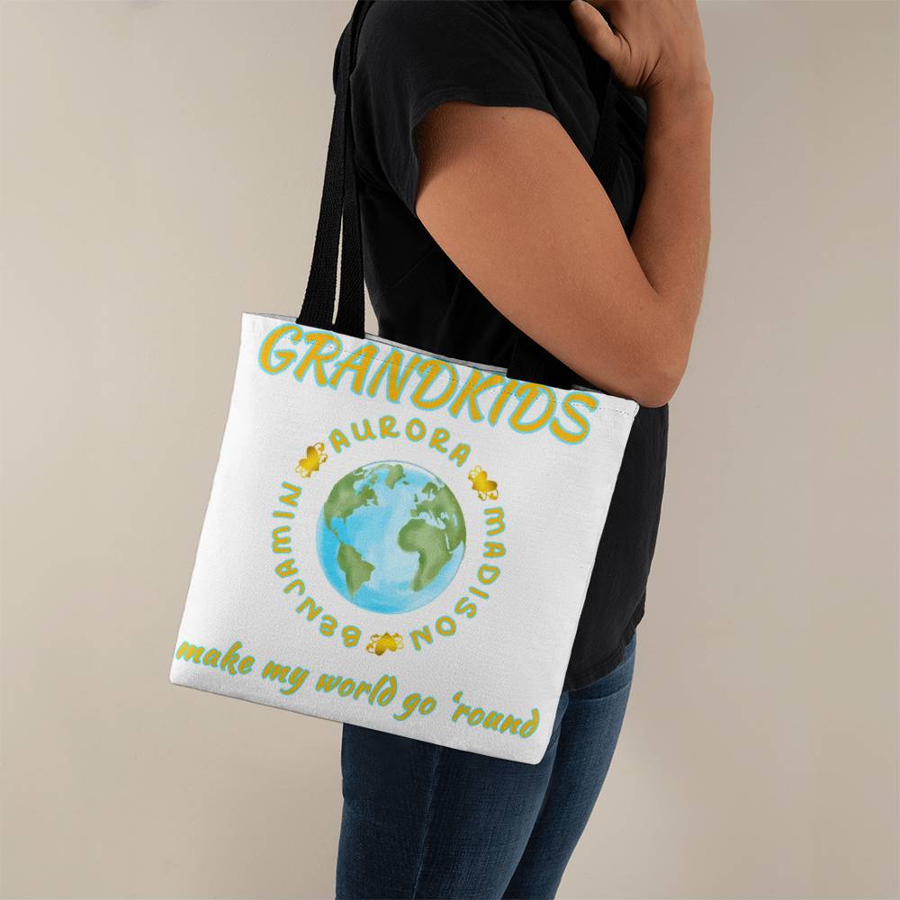 Grandkids Make My World Go 'Round" Classic Tote Bag