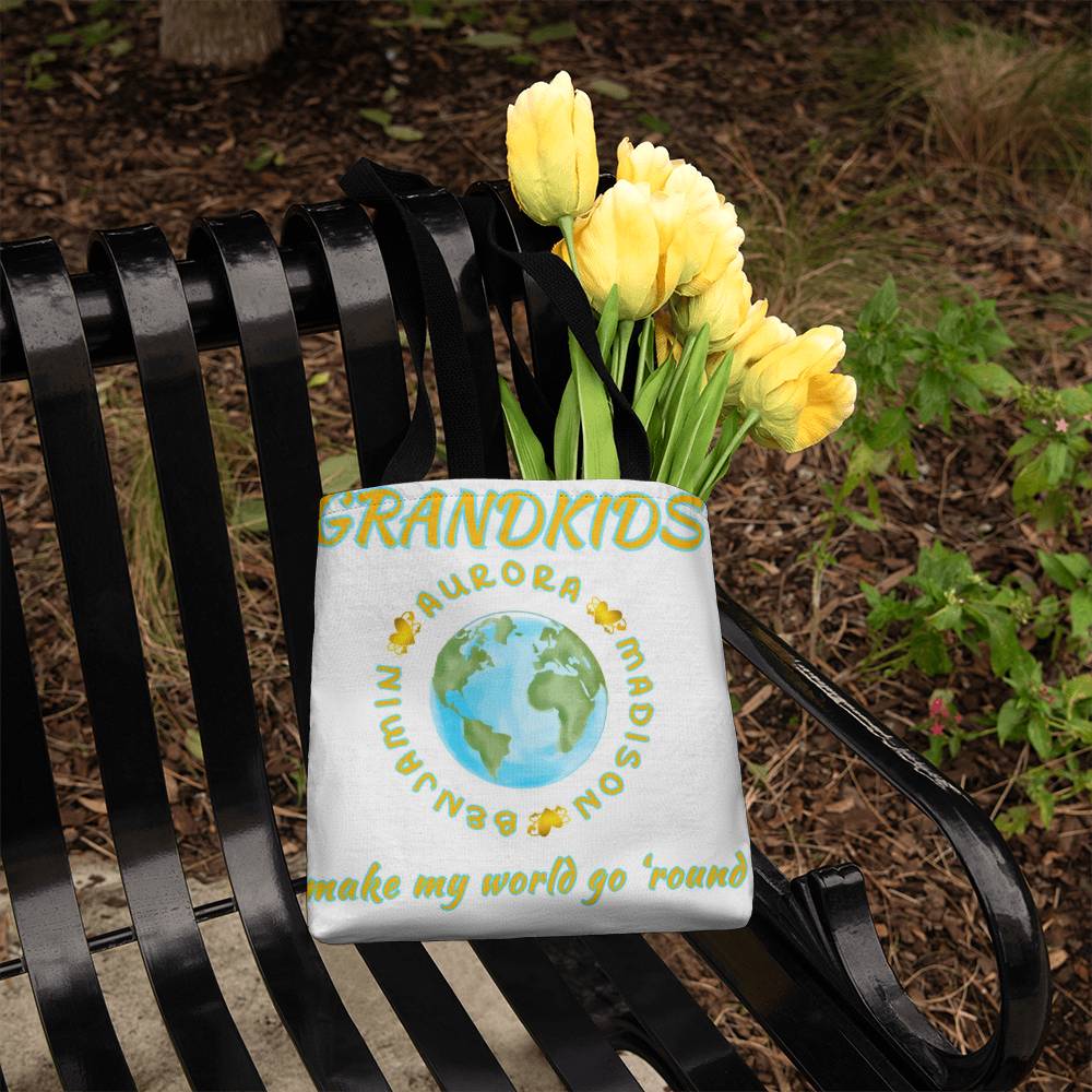 Grandkids Make My World Go 'Round" Classic Tote Bag