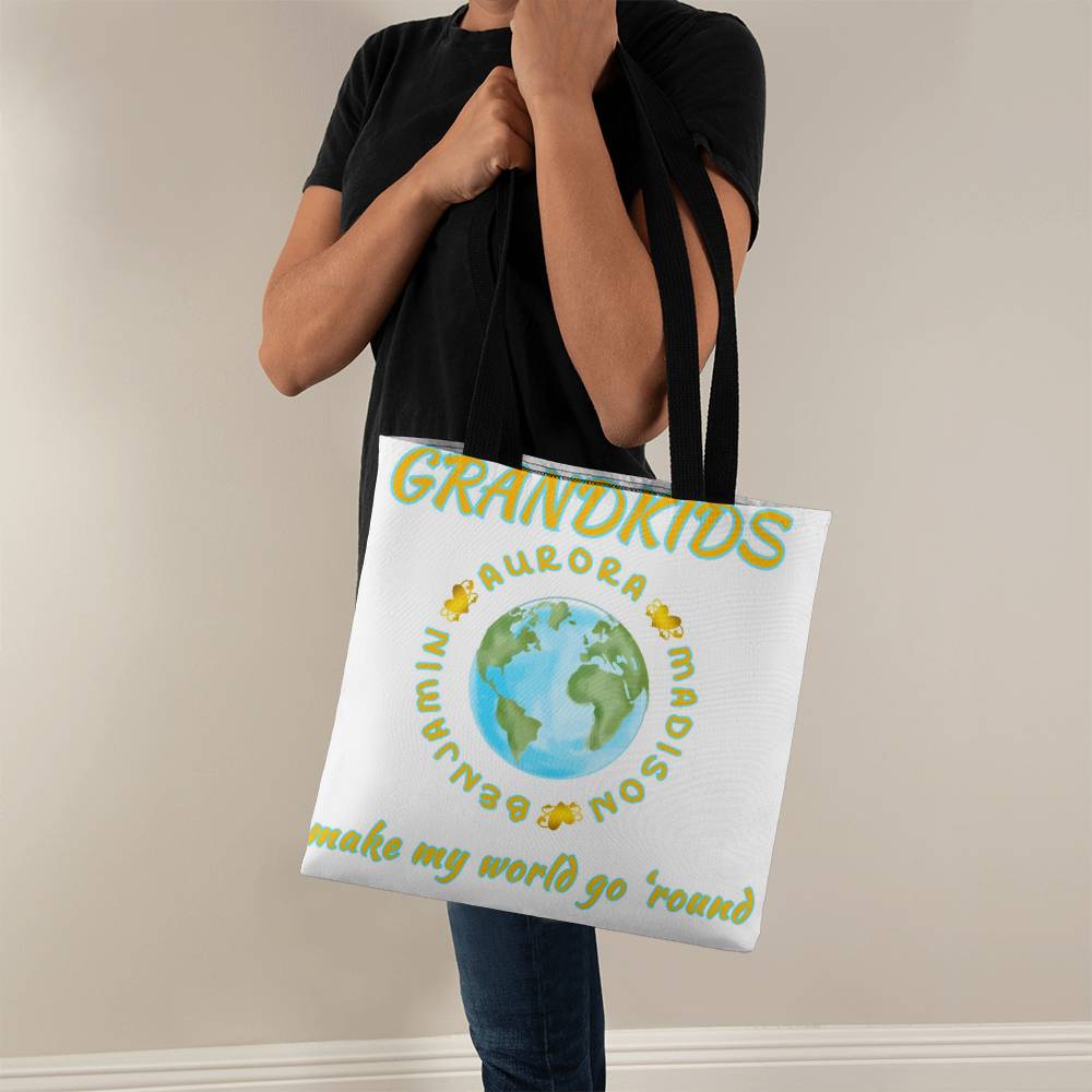 Grandkids Make My World Go 'Round" Classic Tote Bag