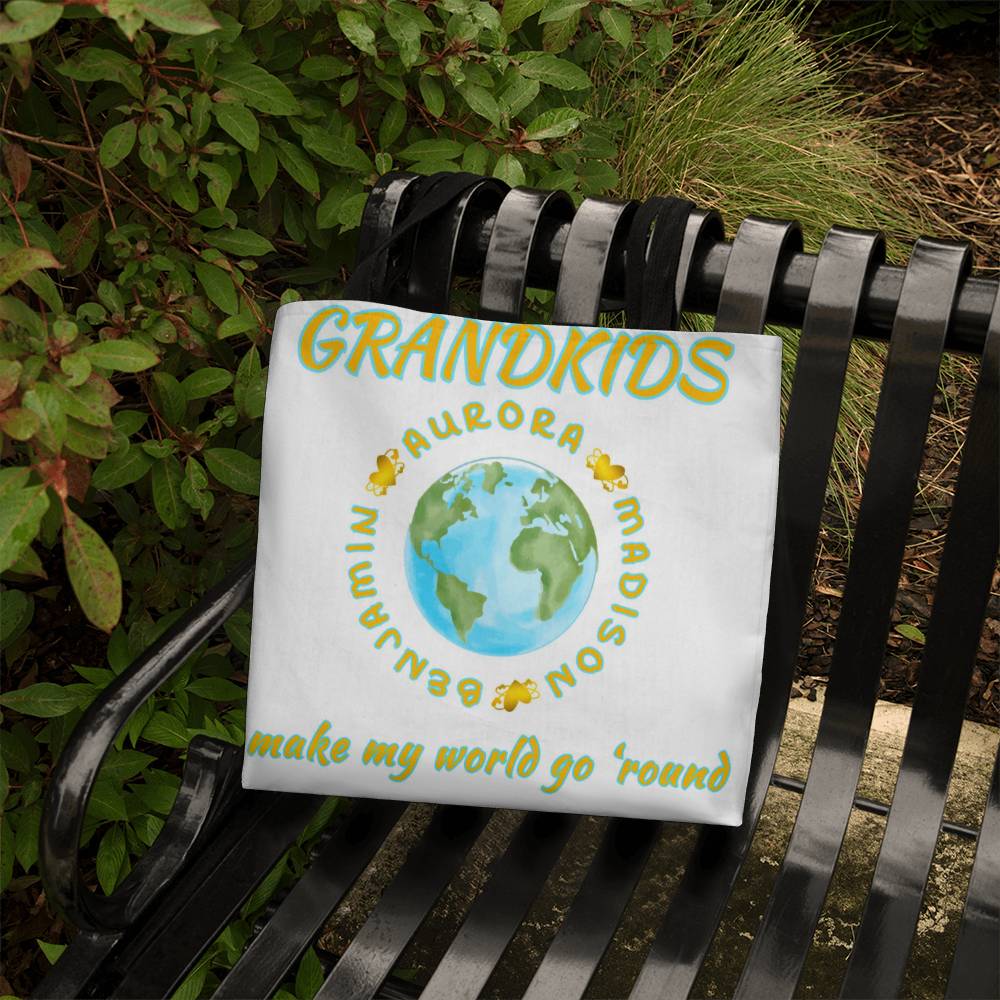 Grandkids Make My World Go 'Round" Classic Tote Bag