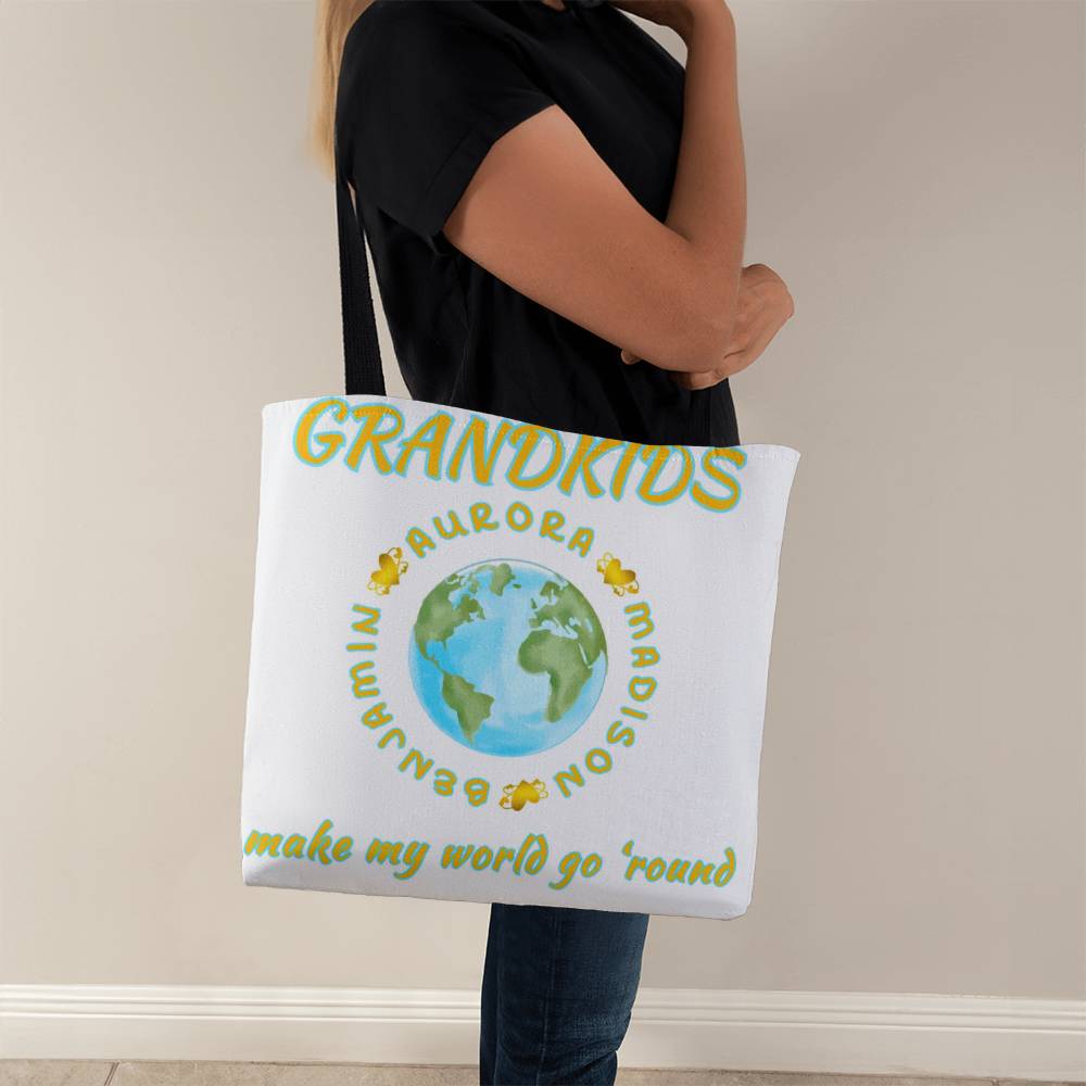 Grandkids Make My World Go 'Round" Classic Tote Bag