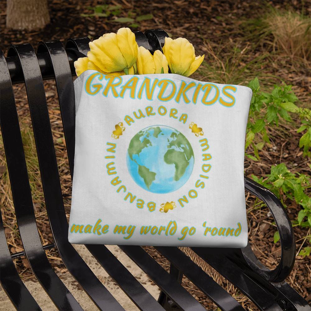 Grandkids Make My World Go 'Round" Classic Tote Bag