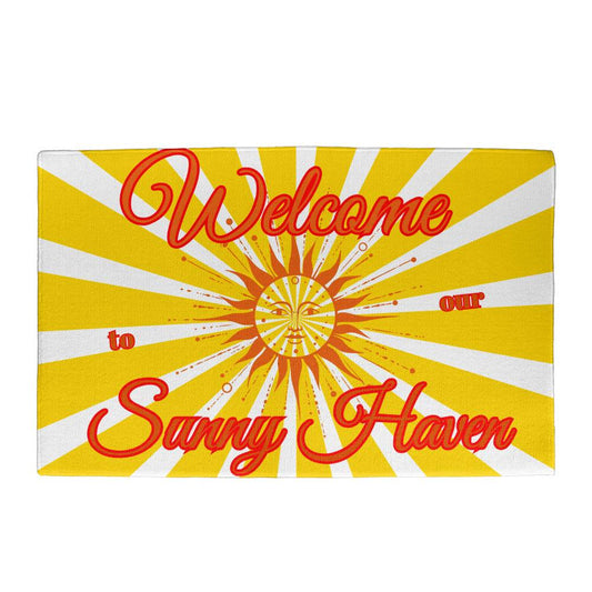 "Welcome to our Sunny Haven" Doormat