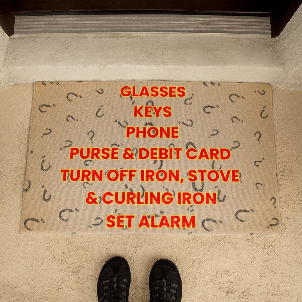 Don't Forget: Your Essential Checklist Doormat