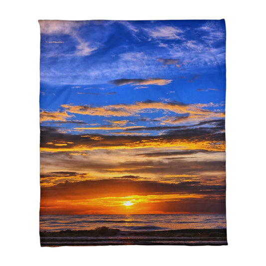 "Snuggle By The Sea" Coral Fleece Blanket