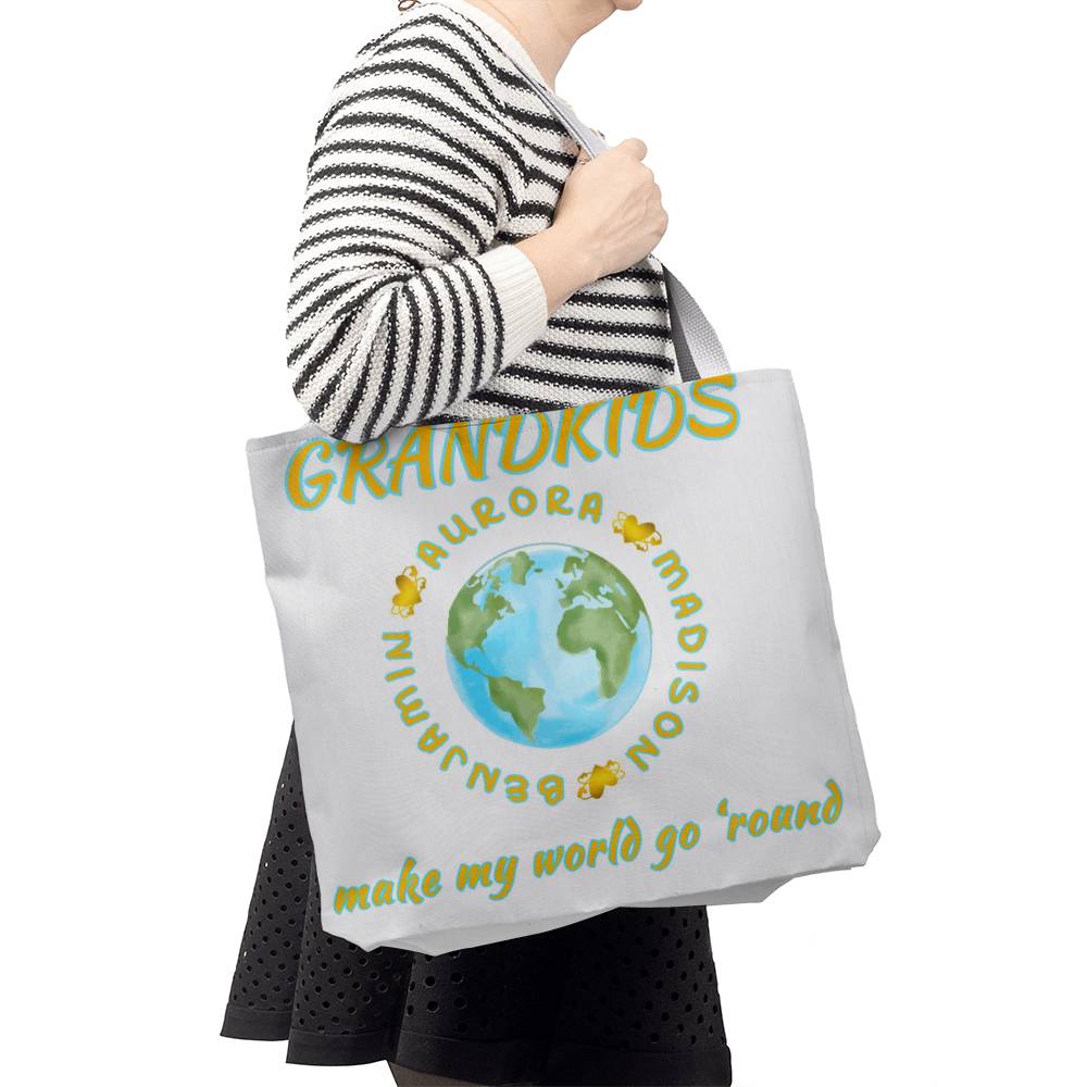 Grandkids Make My World Go 'Round" Classic Tote Bag