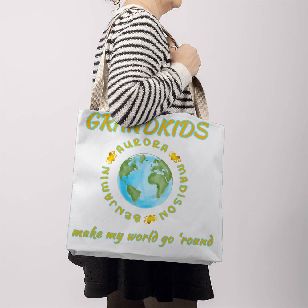 Grandkids Make My World Go 'Round" Classic Tote Bag