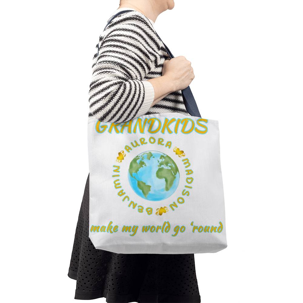 Grandkids Make My World Go 'Round" Classic Tote Bag