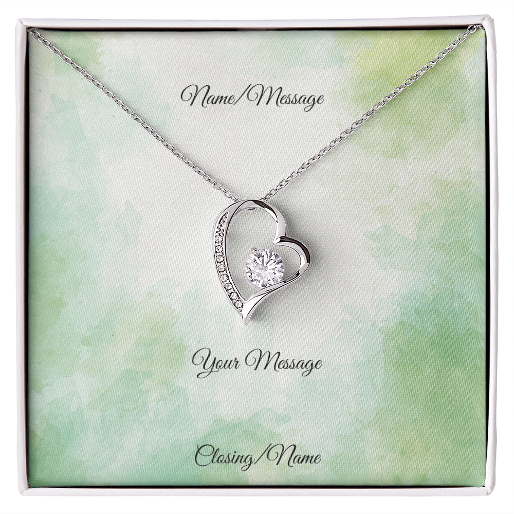 Eternal Embrace: Elegant Heart- Shaped “Forever Love” Necklace - Perfect Gift for Her