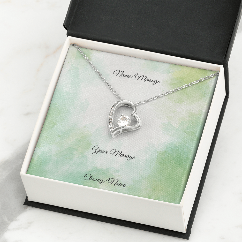 Eternal Embrace: Elegant Heart- Shaped “Forever Love” Necklace - Perfect Gift for Her