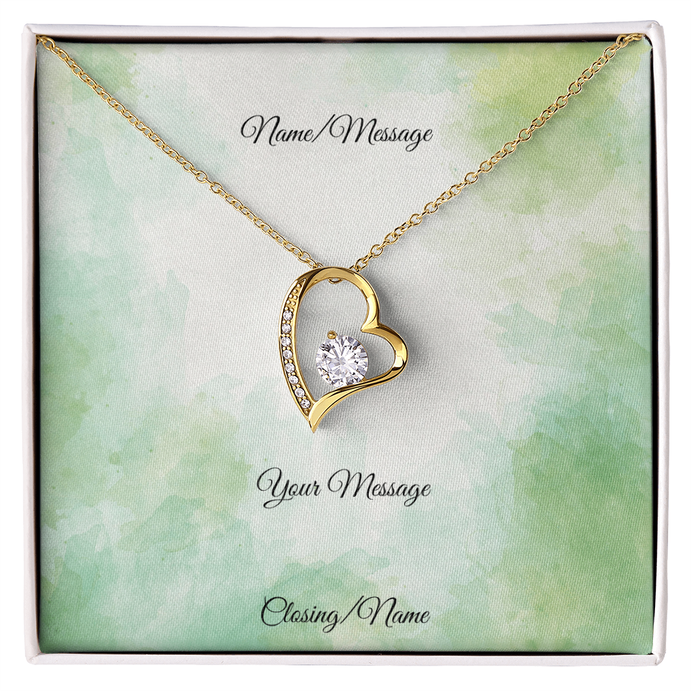 Eternal Embrace: Elegant Heart- Shaped “Forever Love” Necklace - Perfect Gift for Her